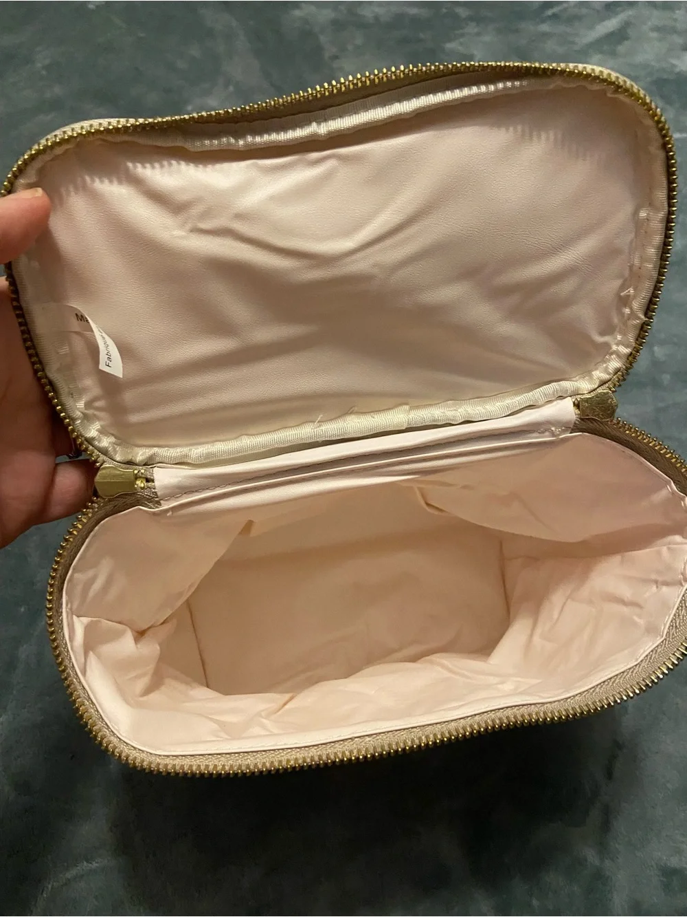 kate spade Beige Polka Dot Toiletry Bag or lunch box